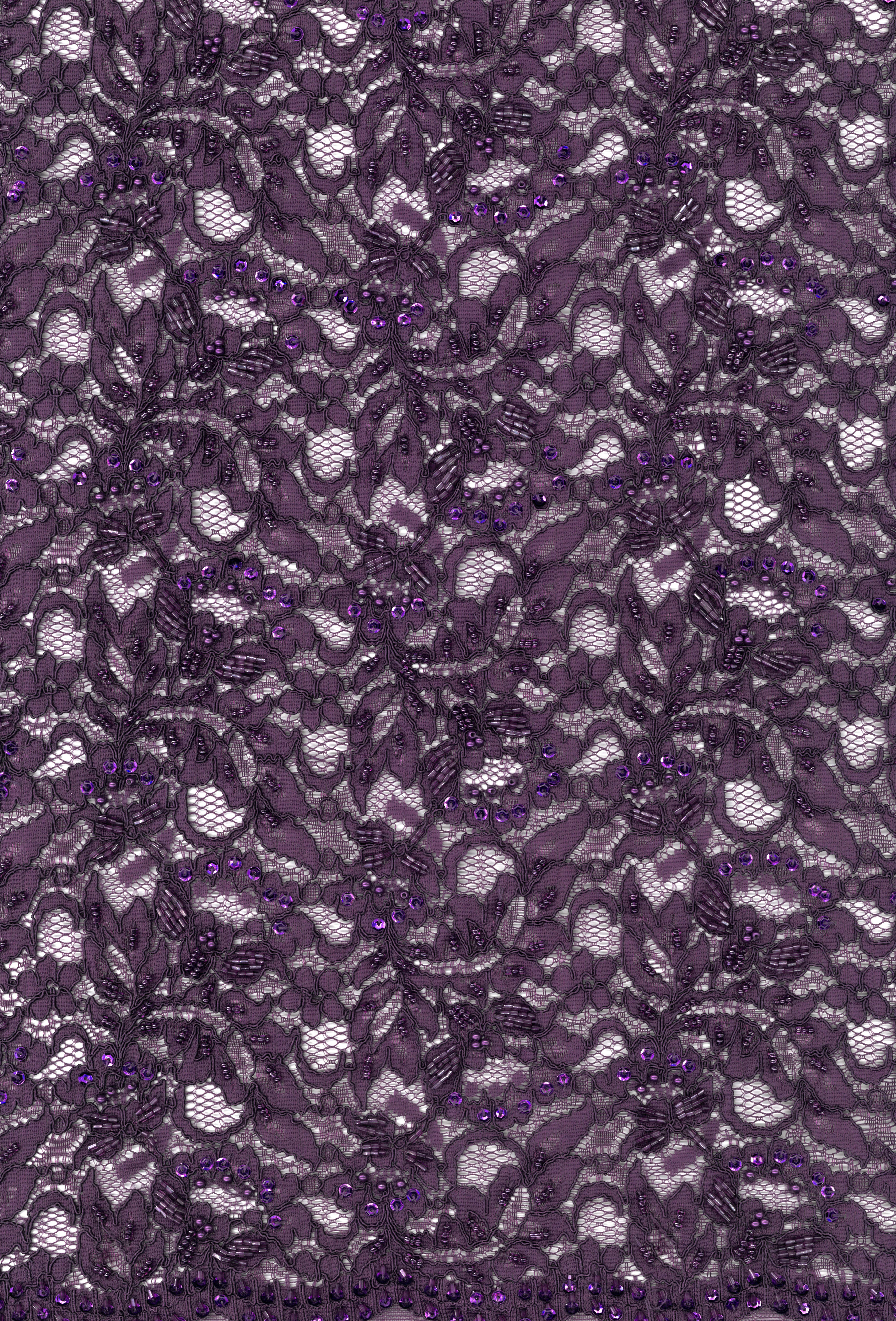 CORDED BEADED LACE - PURPLE